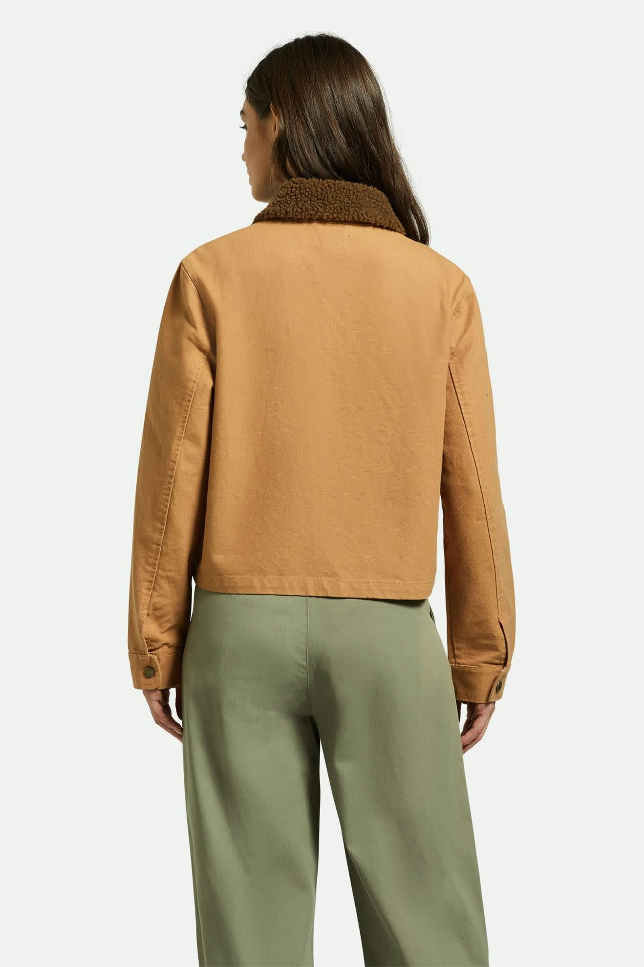Mechanic Women's Garage Sherpa Zip Jacket - Tobacco Brown - Image 8
